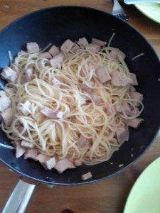 Spaghetti avec la viande étuvée testée par Nathalie