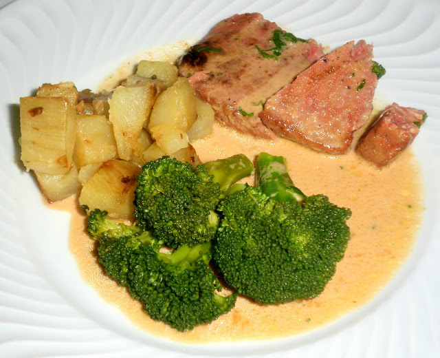 Steak de thon avec patates douces