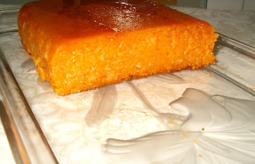 Pudding de potiron et noix de coco au caramel d’orange